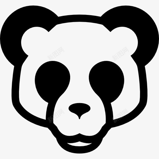 熊猫面前图标png_新图网 https://ixintu.com 动物 头 熊 熊猫 脸