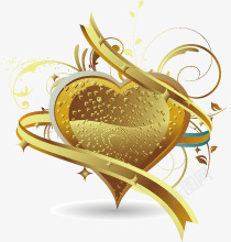 金色星光心型心型金色心形装饰淘宝高清图片