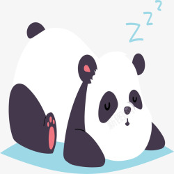 睡觉的熊猫素材