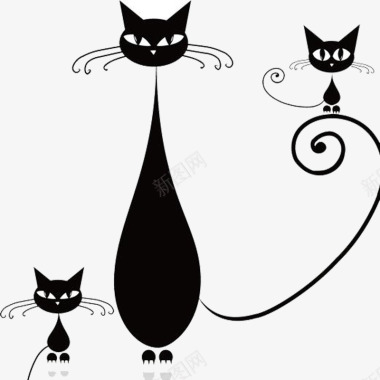 卡通猫咪图标图标