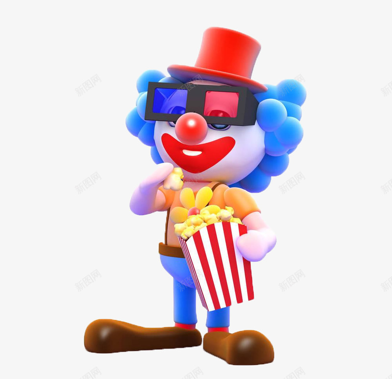小丑看电影png免抠素材_新图网 https://ixintu.com PNG joker 可爱 小丑 看电影 眼镜