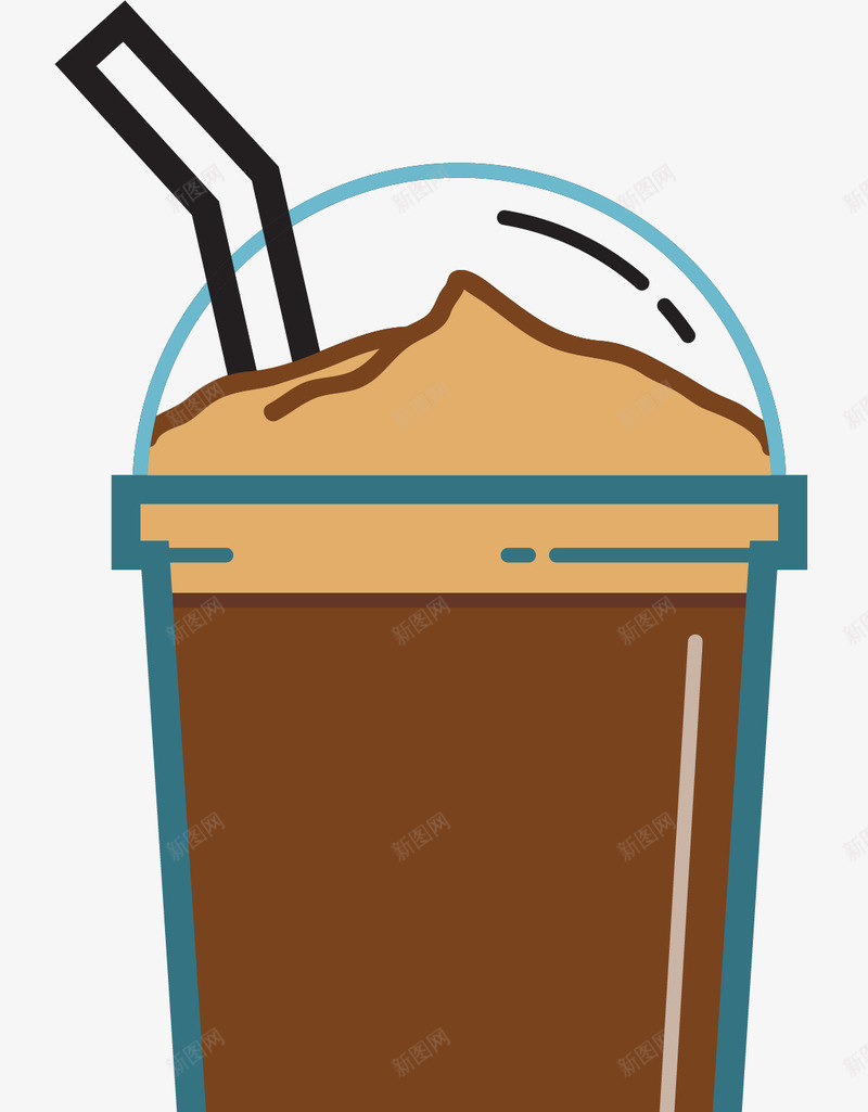 塑料杯装雪顶咖啡png免抠素材_新图网 https://ixintu.com 卡通咖啡 咖啡 塑料杯装 甜品咖啡 矢量咖啡 雪顶咖啡