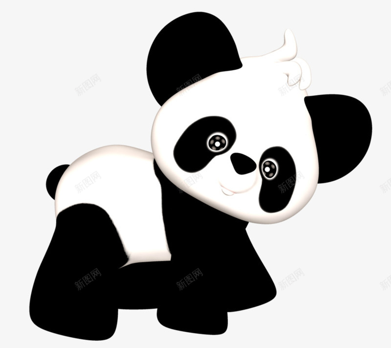 卡通动物可爱国宝熊猫png免抠素材_新图网 https://ixintu.com 动物 卡通 可爱 国宝 熊猫