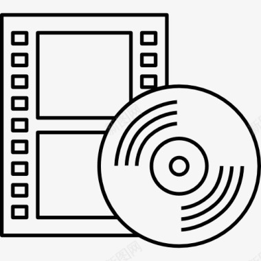 电影带和DVD图标图标