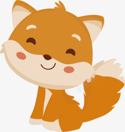 橘色狐狸可爱的小狐狸矢量图高清图片