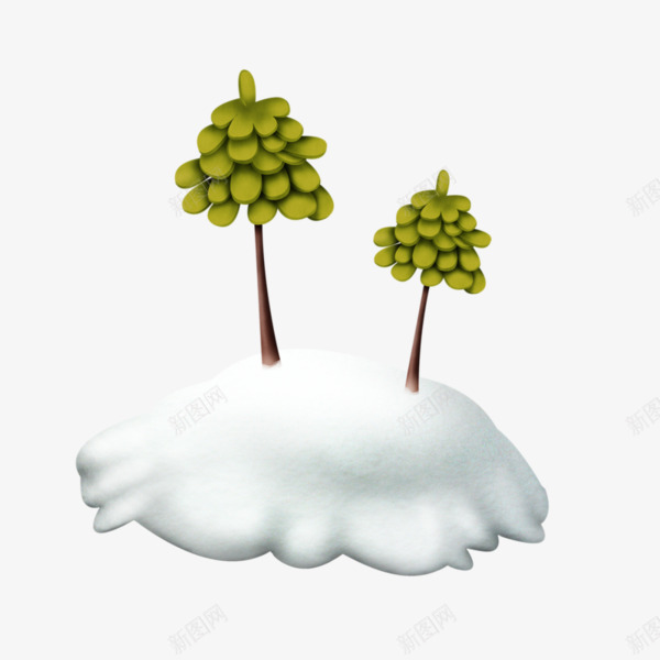 雪地上的树png免抠素材_新图网 https://ixintu.com 树 雪 雪地 雪地上的树图案