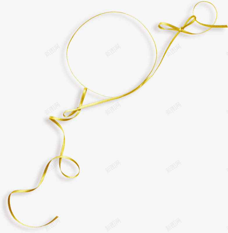 黄色的绳子png免抠素材_新图网 https://ixintu.com 彩带 绳子 绳带 黄色