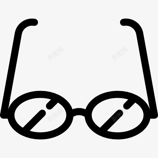 眼镜反射图标png_新图网 https://ixintu.com 光学 眼镜 老花眼镜 阅读器