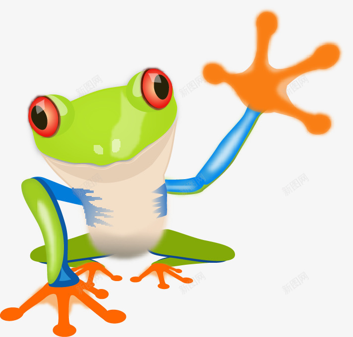 卡通青蛙png免抠素材_新图网 https://ixintu.com 动物 卡通形象 昆虫 跳跃 青蛙