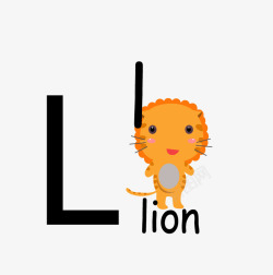 创意英文单词单词lion图标高清图片