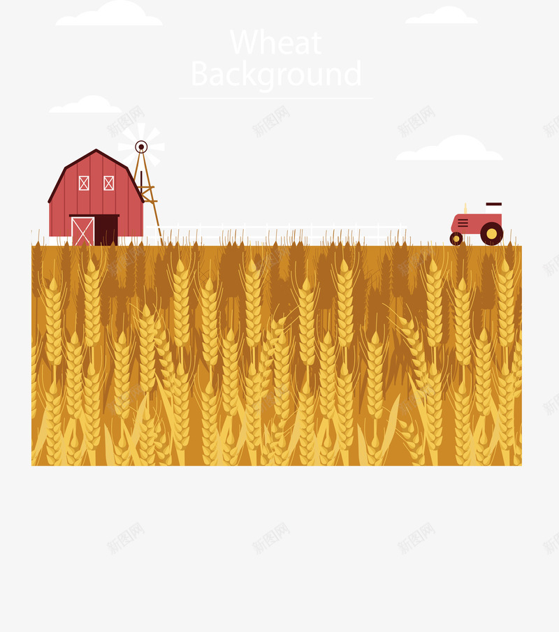 农场里金黄色小麦矢量图ai免抠素材_新图网 https://ixintu.com 农场 农场小麦 小麦 收割小麦 矢量png 金色小麦 矢量图