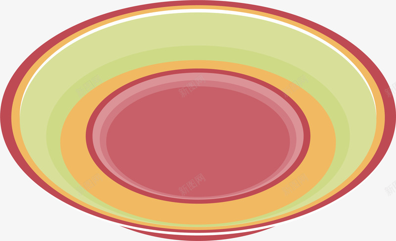 手绘彩色盘子png免抠素材_新图网 https://ixintu.com 彩色盘子 手绘 餐具