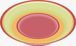彩色餐具手绘彩色盘子高清图片