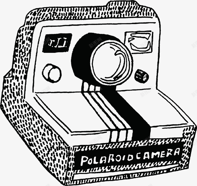 手绘卡通黑色相机造型png免抠素材_新图网 https://ixintu.com 卡通 相机 造型 黑色