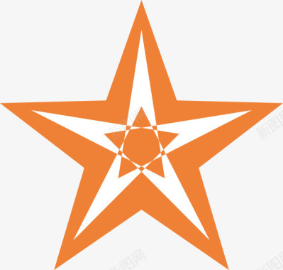 橘色星星图标图标