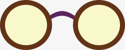 圆形眼镜镜框图矢量图素材