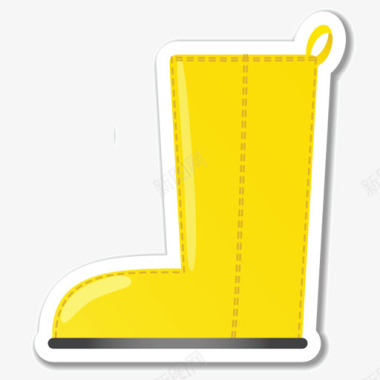 黄色的雨鞋图标图标