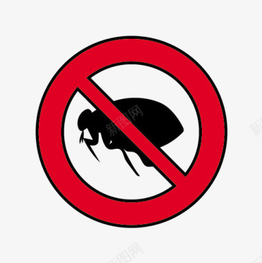 有害昆虫蟑螂标志图标图标