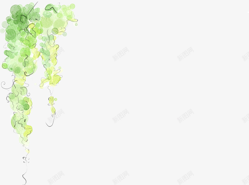 创意水彩绿色的植物花园png免抠素材_新图网 https://ixintu.com 创意 植物 水彩 绿色 花园