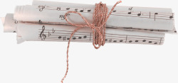绳子缠着的乐谱素材