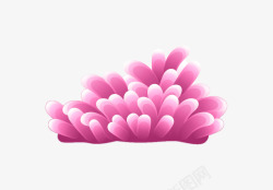 粉色立体大海珊瑚素材