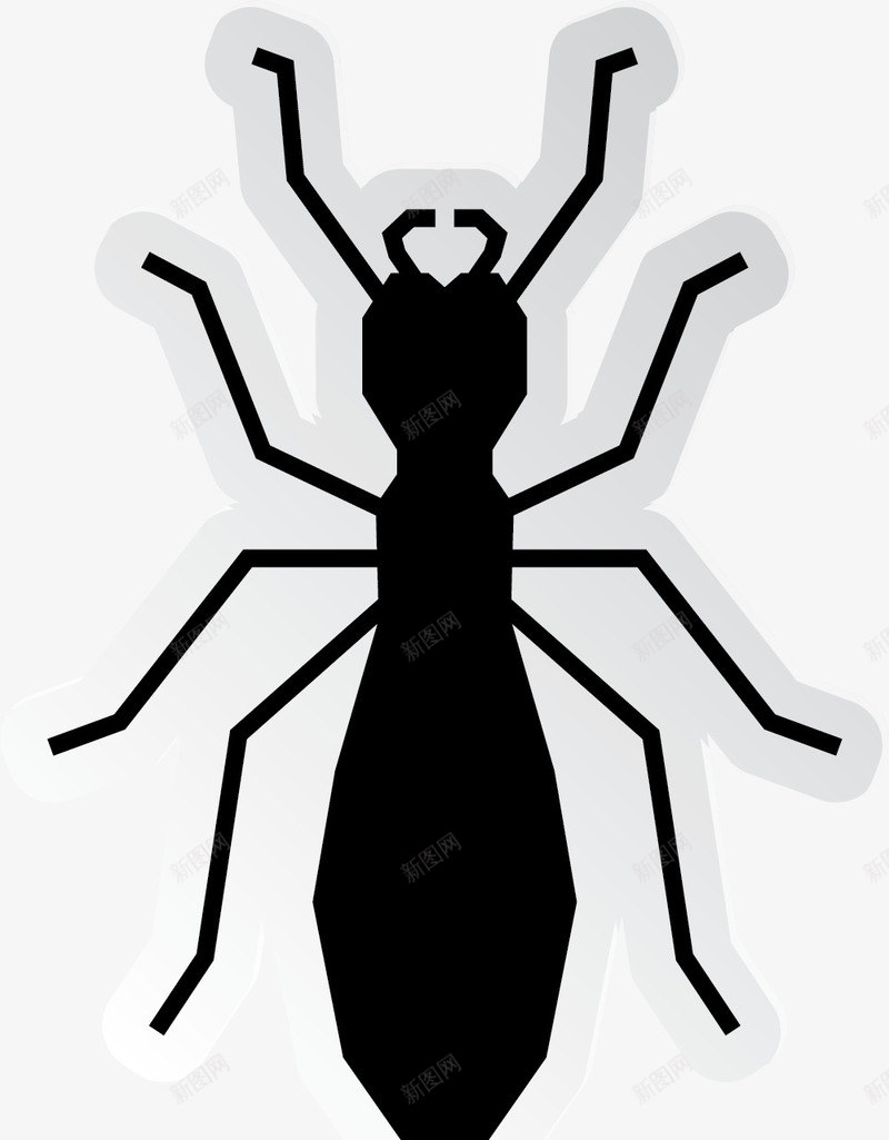蚂蚁俯视矢量图ai免抠素材_新图网 https://ixintu.com 俯视 昆虫蚂蚁 蚂蚁 黑色 黑色蚂蚁 黑蚂蚁 矢量图