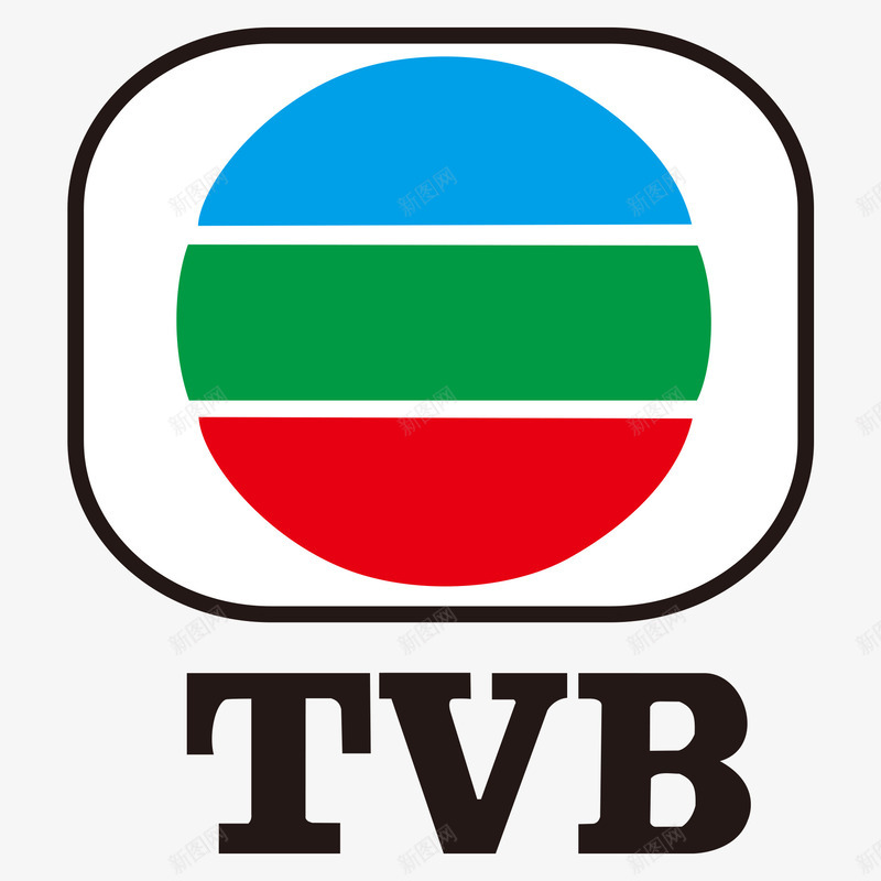 香港无线电视TVB台标图标cdr_新图网 https://ixintu.com logo tvb 三色台 台标 标志