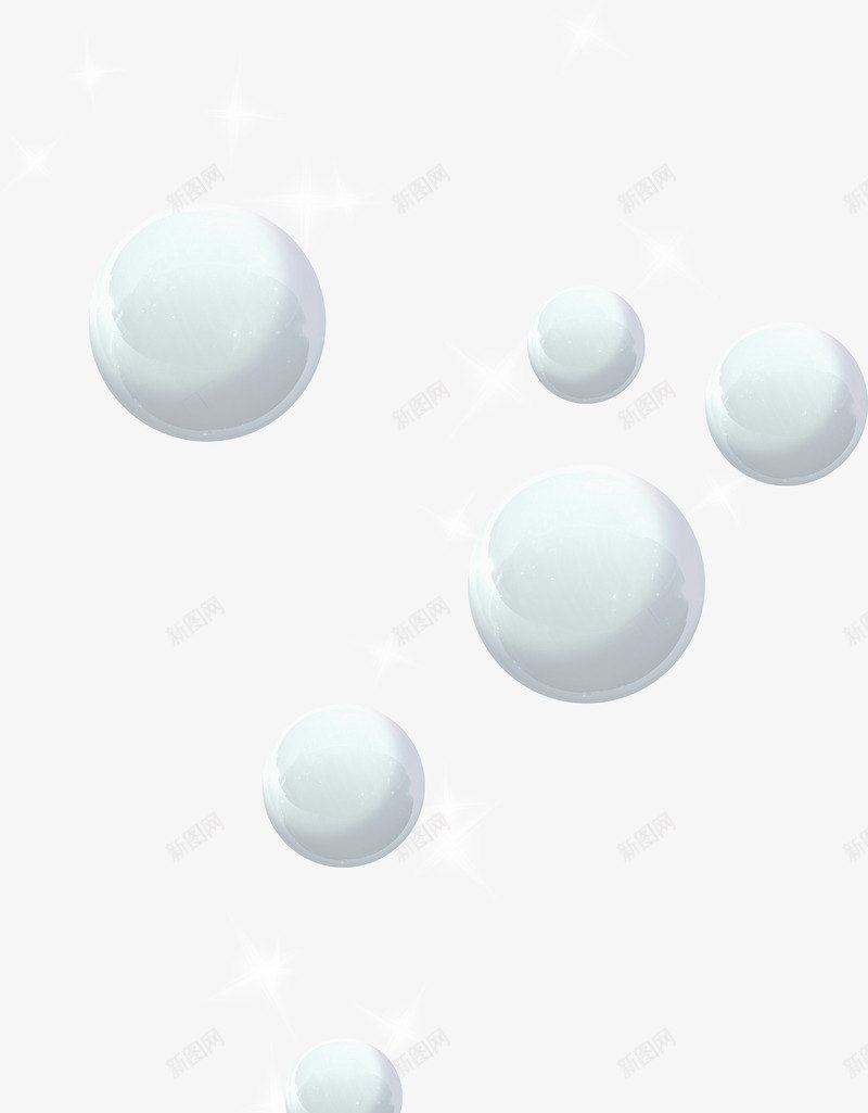白色圆形漂浮元素png免抠素材_新图网 https://ixintu.com 圆形 漂浮 装饰 贴图