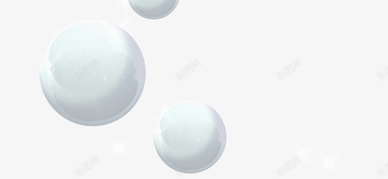 白色圆形漂浮元素png免抠素材_新图网 https://ixintu.com 圆形 漂浮 装饰 贴图