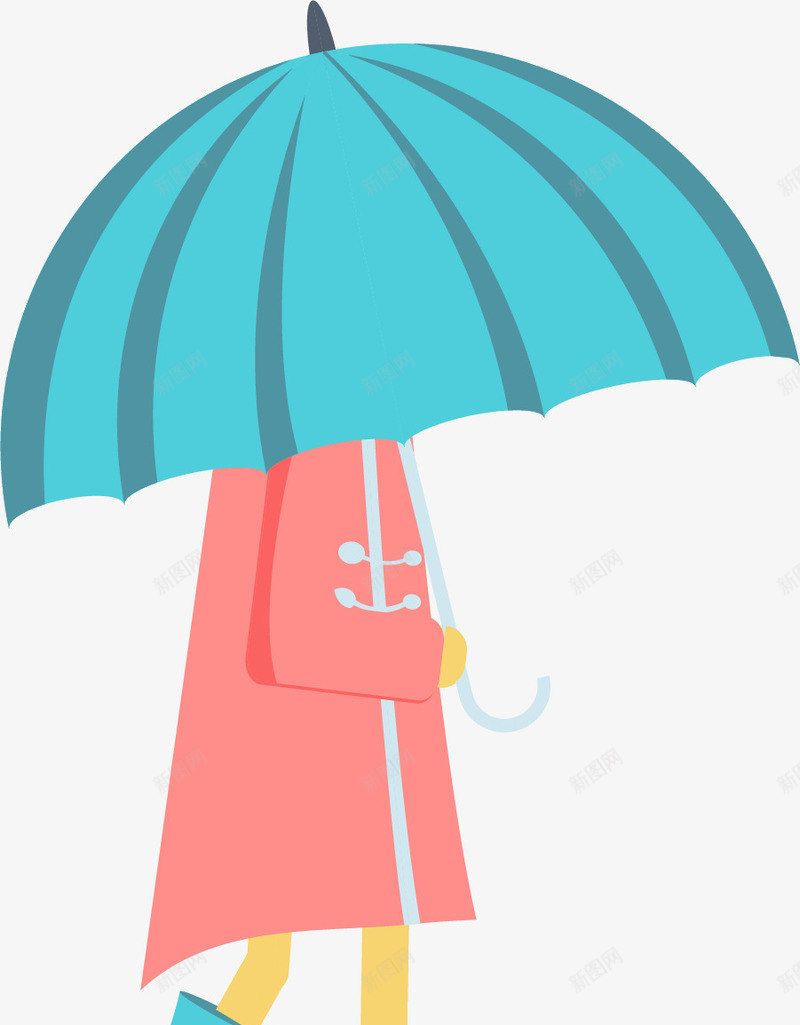卡通打伞的人png免抠素材_新图网 https://ixintu.com 免抠PNG 卡通 打伞的人 简约 线条 雨伞