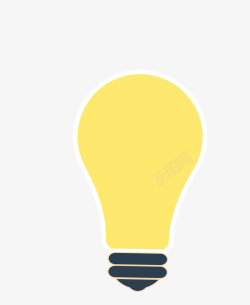 黄色电灯泡素材