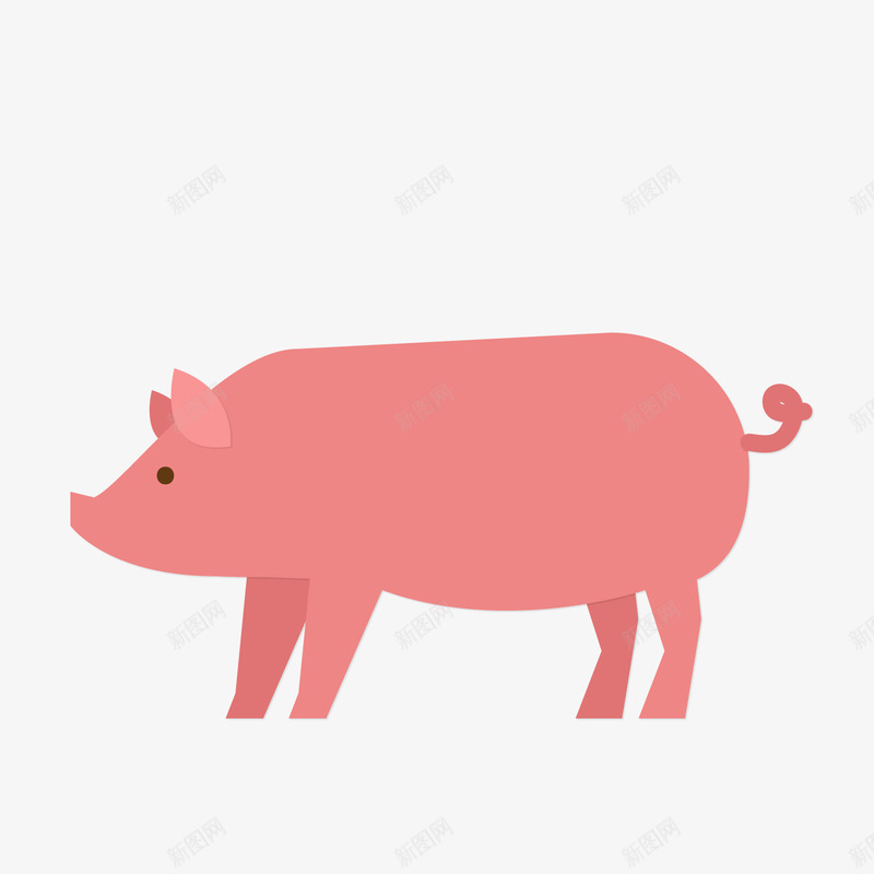 粉色卡通小猪png免抠素材_新图网 https://ixintu.com 卡通小猪 家禽 粉色小猪 背景装饰