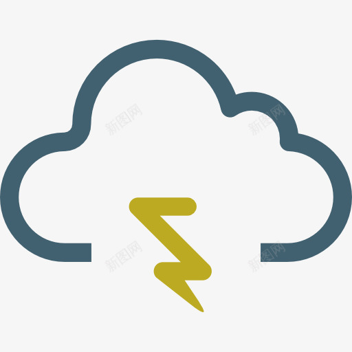 风暴图标png_新图网 https://ixintu.com 云 元素 大气 天气 气象 雨 风暴