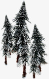 白色雪地松树林淘宝促销素材