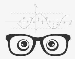 商务眼镜数学方程式眼镜矢量图高清图片