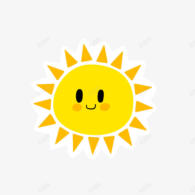 黄色可爱阳光矢量图eps免抠素材_新图网 https://ixintu.com 卡通 卡通的 可爱 可爱的阳光 萌萌的阳光 装饰图案 阳光 矢量图