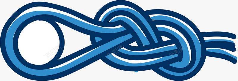 蓝绳缠绕矢量图eps免抠素材_新图网 https://ixintu.com 打结的线 线 绳子缠绕 缠绕 缠绕的线 蓝线 矢量图