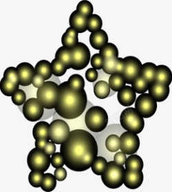 创意元素质感五角星球形光效素材