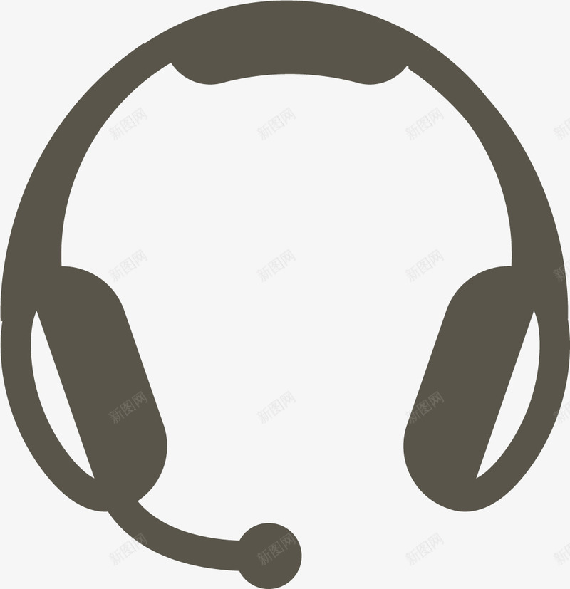话筒耳机矢量图图标eps_新图网 https://ixintu.com 标志 耳机 耳机LOGO 耳机标志 耳机符号 话筒 矢量图