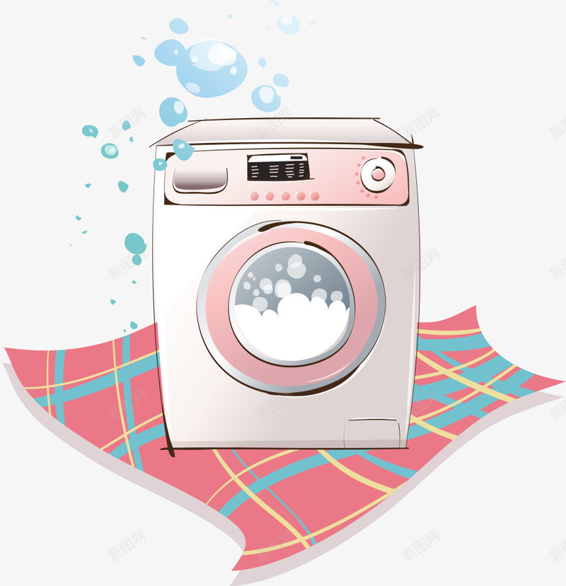 自动洗衣机psd免抠素材_新图网 https://ixintu.com 创意设计 家具 时尚 洗衣机 流行元素