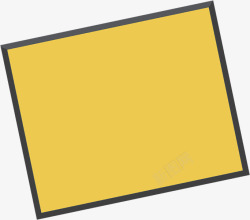 方形黑边黄色几何图形高清图片