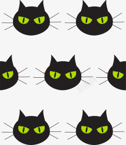 恐怖野猫黑色猫咪背景图标高清图片