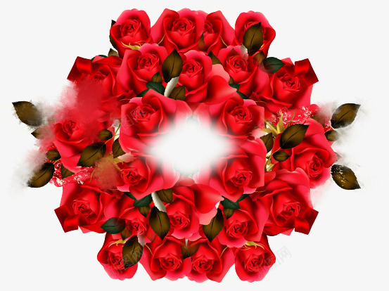 红色手绘玫瑰造型装饰png免抠素材_新图网 https://ixintu.com 玫瑰 红色 装饰 造型