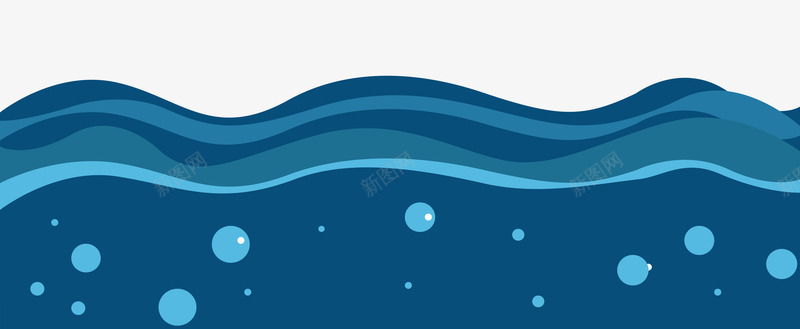 蓝色溪水大海png免抠素材_新图网 https://ixintu.com 矢量大海 蓝色溪水元素 鼠绘流水