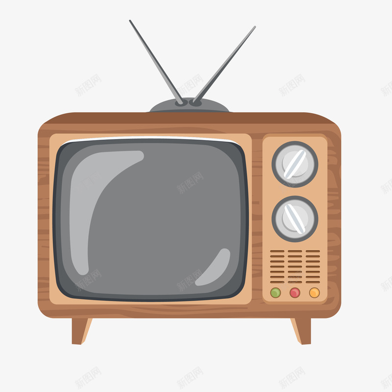 复古旧电视机png免抠素材_新图网 https://ixintu.com 复古 家用电器 电视机 老式