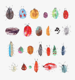 瓢虫插画彩色虫子高清图片