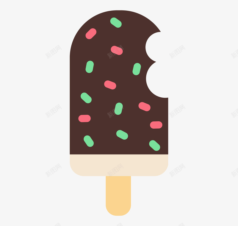 一根巧克力冰棒png免抠素材_新图网 https://ixintu.com 冰棍 巧克力 巧克力味 矢量冰棒 美味甜品 褐色冰棒
