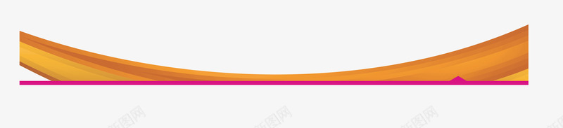 底部曲带psd免抠素材_新图网 https://ixintu.com 带 底 橙 红色