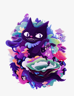 卡通猫咪矢量图素材
