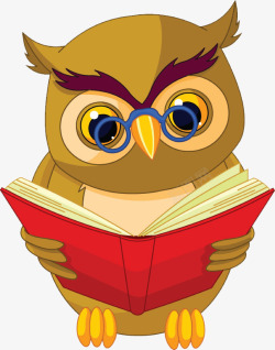 眼镜猫头鹰会读书的猫头鹰高清图片